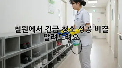 철원에서 긴급 청소? 성공 비결 알려드려요!